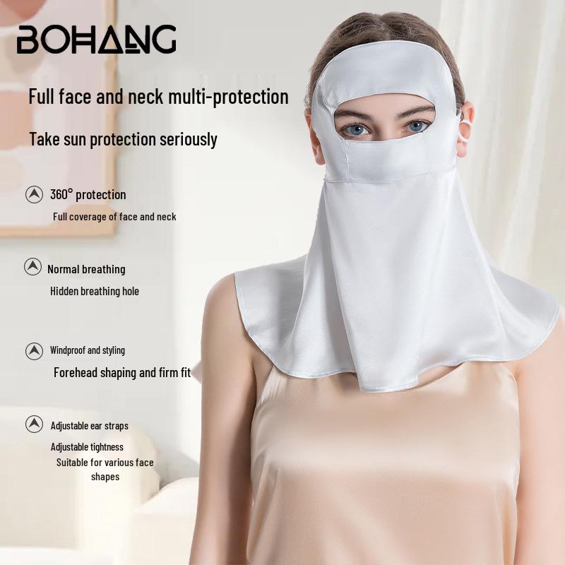

Mulberry Silk UV Protection Face Mask with Adjustable Ear Loops серебряный серый