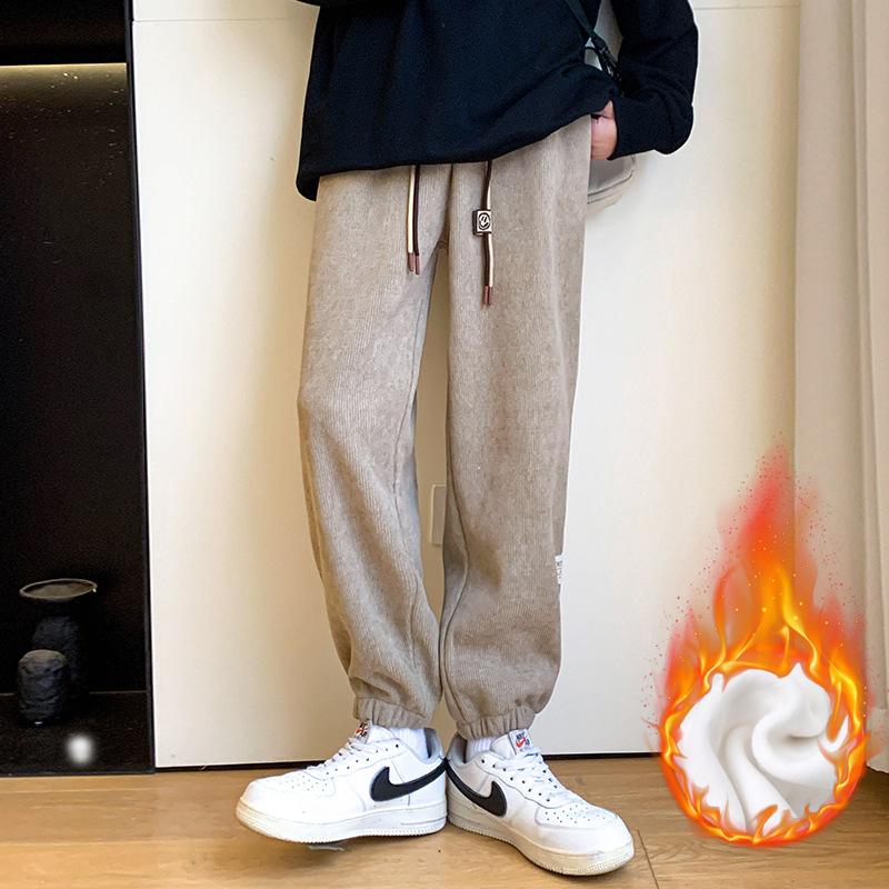 

[Men and women] Harlan pants women s winter Olympic velvet and velvet warm versatile leggings loose casual sweatpants XXXL