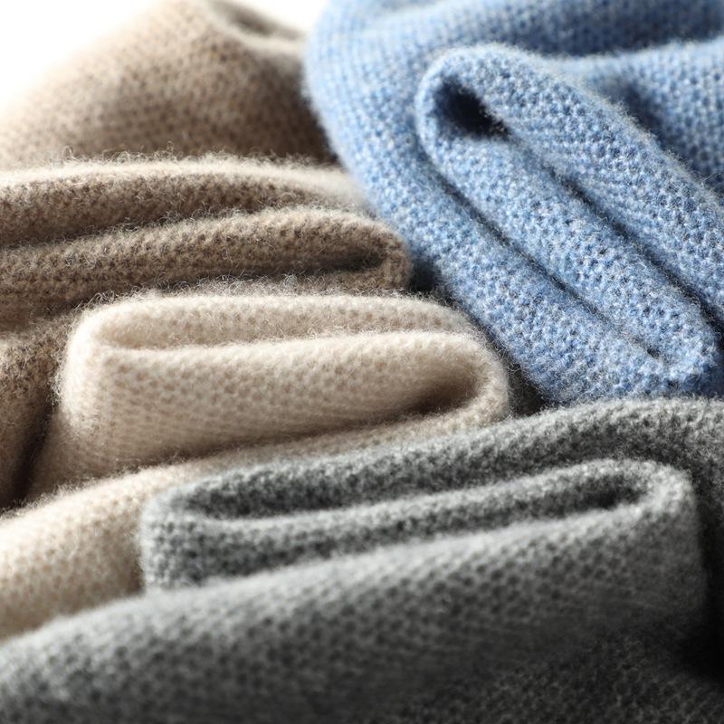 Autumn/Winter Cashmere Sweaters: Men'S Crewneck Cashmere Sweater, Loose And Simple Knitted Solid Color Base Layer