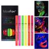 6-Color Halloween UV Glow Fluorescent Liquid Eyeliner Set - Long-lasting, Vibrant Shades
