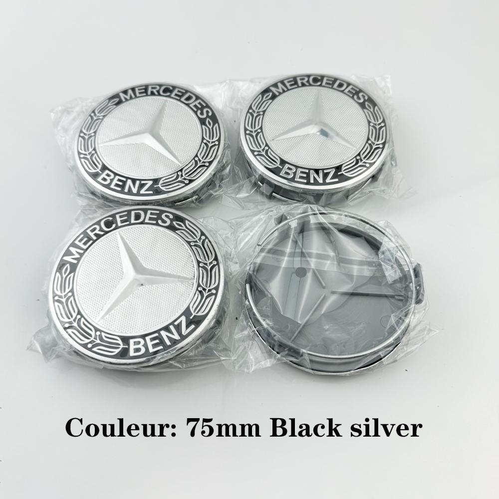 CRJ1 For AMG 4pcs 75MM Car Wheel Center Hub Caps Covers Mercedes Benz A B C S Class AMG GLA CLA GLC W176 W221 W204 W205 accessories