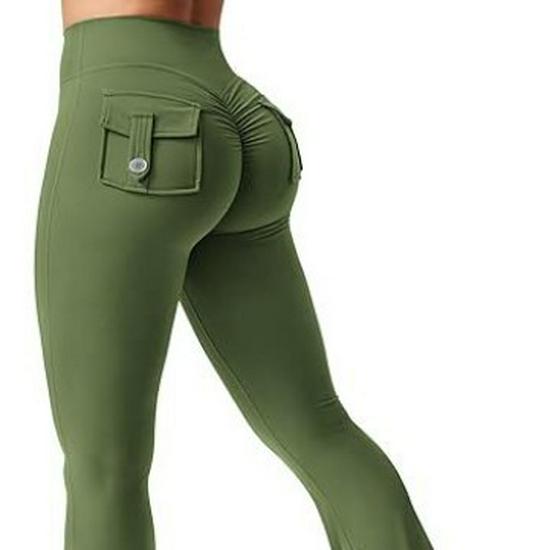 European & American High-Waist Fitness Yoga Pants with Pockets