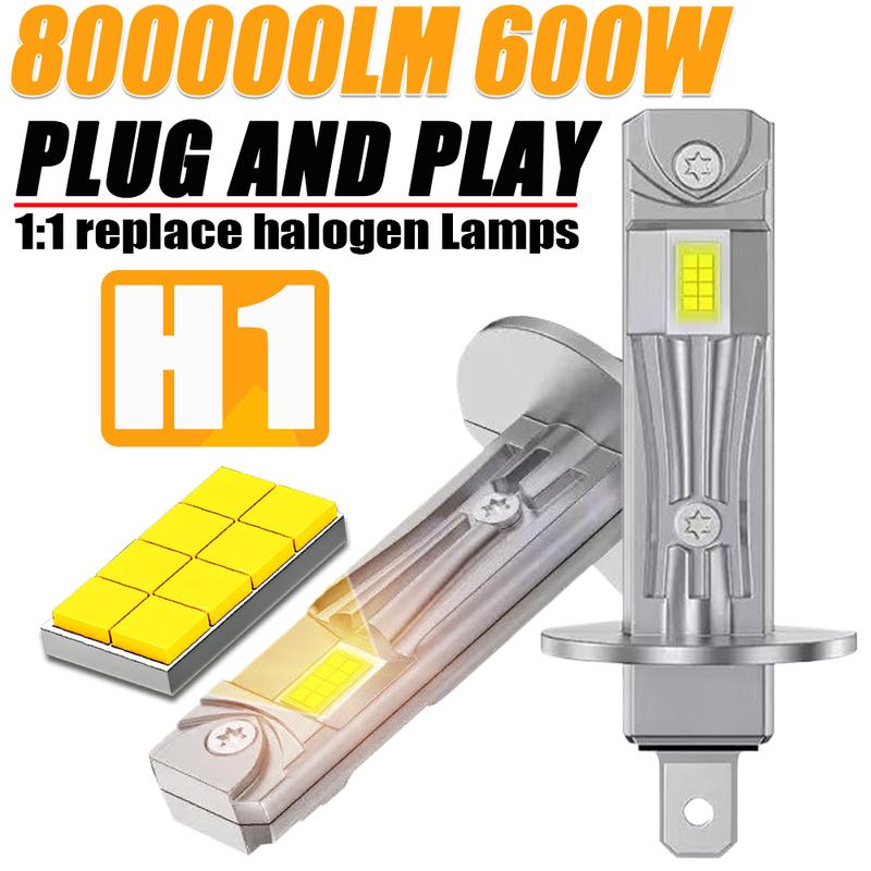 H1 LED CANBUS Headlight Bulb 800000LM Super Bright CSP Chip Auto Fog lights Mini Wireless Lamp High Power Headlamp Plug&Play 12V