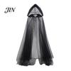 Little Red Riding Hood Cape Hooded Mesh Cloak for Adults, 2 Layer Sheer Tulle Cape, Halloween Gothic Witch Queen Cosplay Costume Renaissance