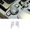 Silver Aluminum Middle Control Multimedia Button Sticker For Benz C-Class 08-14