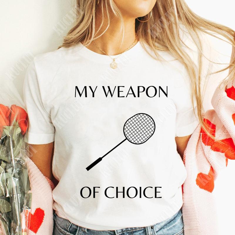 T Shirt for Women Unisex Funny Badminton Player TShirt Casual Short Sleeve O Neck Tshirts Badminton Team Tee Unisex Streetwear