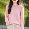 Women's Plus Size Round Neck Wool Knit Sweater - Autumn/Winter 2025 Collection