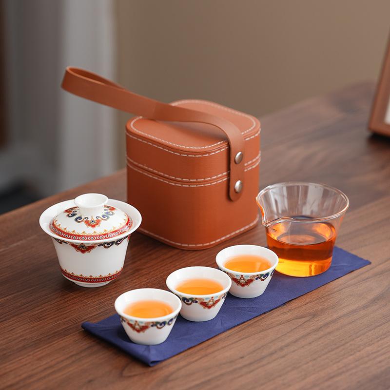 

Набор для чая Кунг-фу, фарфор «снежный нефрит», высококачественная подарочная упаковка