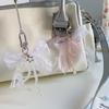 Y2K Aesthetic  Lace Bow Keychain Ins Sweet Bow Keyring Bag Pendant Delicate Backpack Hanging Decoration Gifts