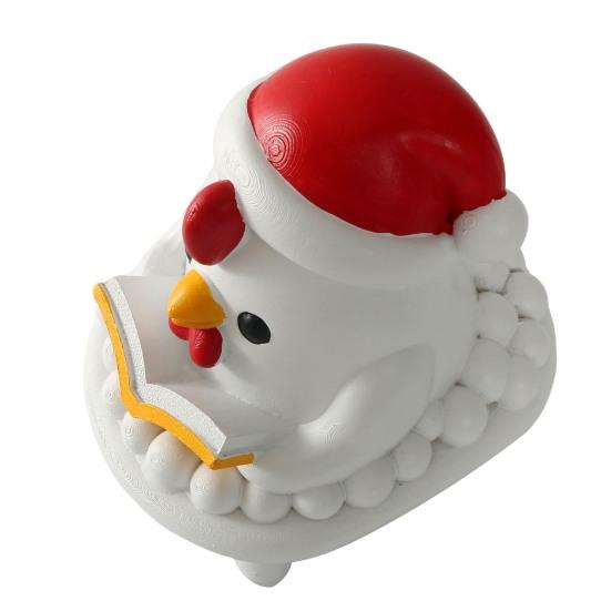 Рождественский щенок Ночник Светодиодный Полимерный Призрак Курица Скульптура Питание от USB Теплая Желтая Лампа Милая Фигурка Животного Украшение для Спальни Стола