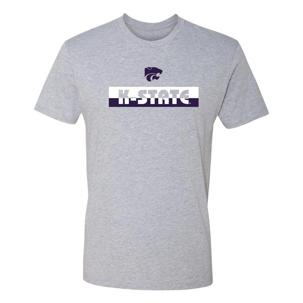K-State Wildcats Split Bar NLA T-Shirt - Heather Grey