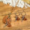Wood Necklace Earrings Set Alloy Women Pendant Elegant Geometric Jewelry Set  Daily Outfit