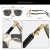 Ochelari de Soare Pătrați Vintage Bărbați Clasici Punte Dublă Lentile Gradate Trendy Retro Marcă Designer Ochelari de Soare de Exterior
