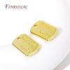 10/20Pcs 'Good Luck' Round Charm Pendant 18K Gold Plated Small Extend Chain Tag DIY Necklace Bracelet Accessories