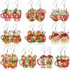10 Pairs Dangle Drop Diamond Art Earring Kit Christmas Cup Double Sided Mosaic Drill Earring Kits Xmas Party Ornaments Gifts