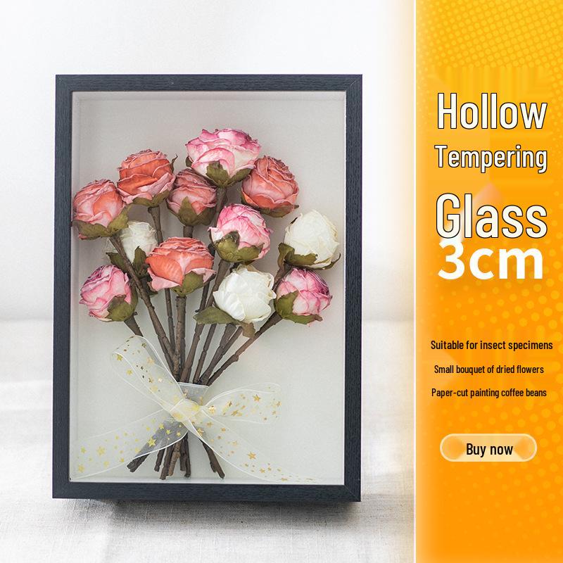 7-Inch 3D Glass Specimen Frame for DIY Dried Flowers, Insect Models, and Photos
