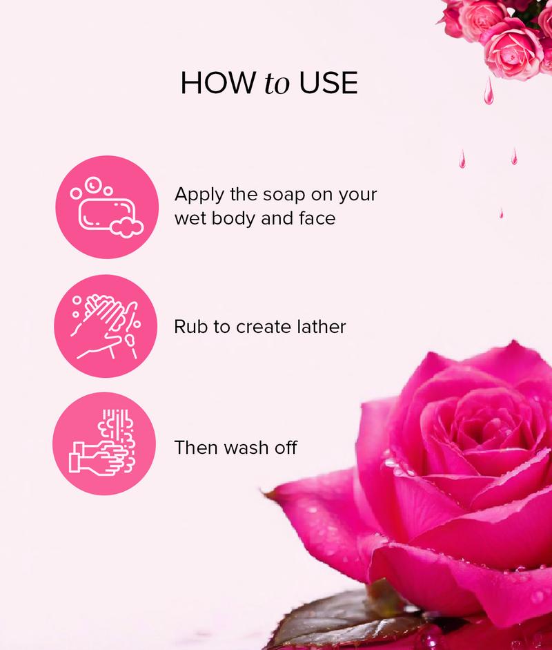 KHADI NATURAL Rosewater Soap Combo Pack Of 3 – 125gm Each