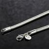 Popular Jewelry Simple Silver-Plated Snake Chain Bracelet 3Mm Snake Bone Bracelet Straight Hair Bracelet
