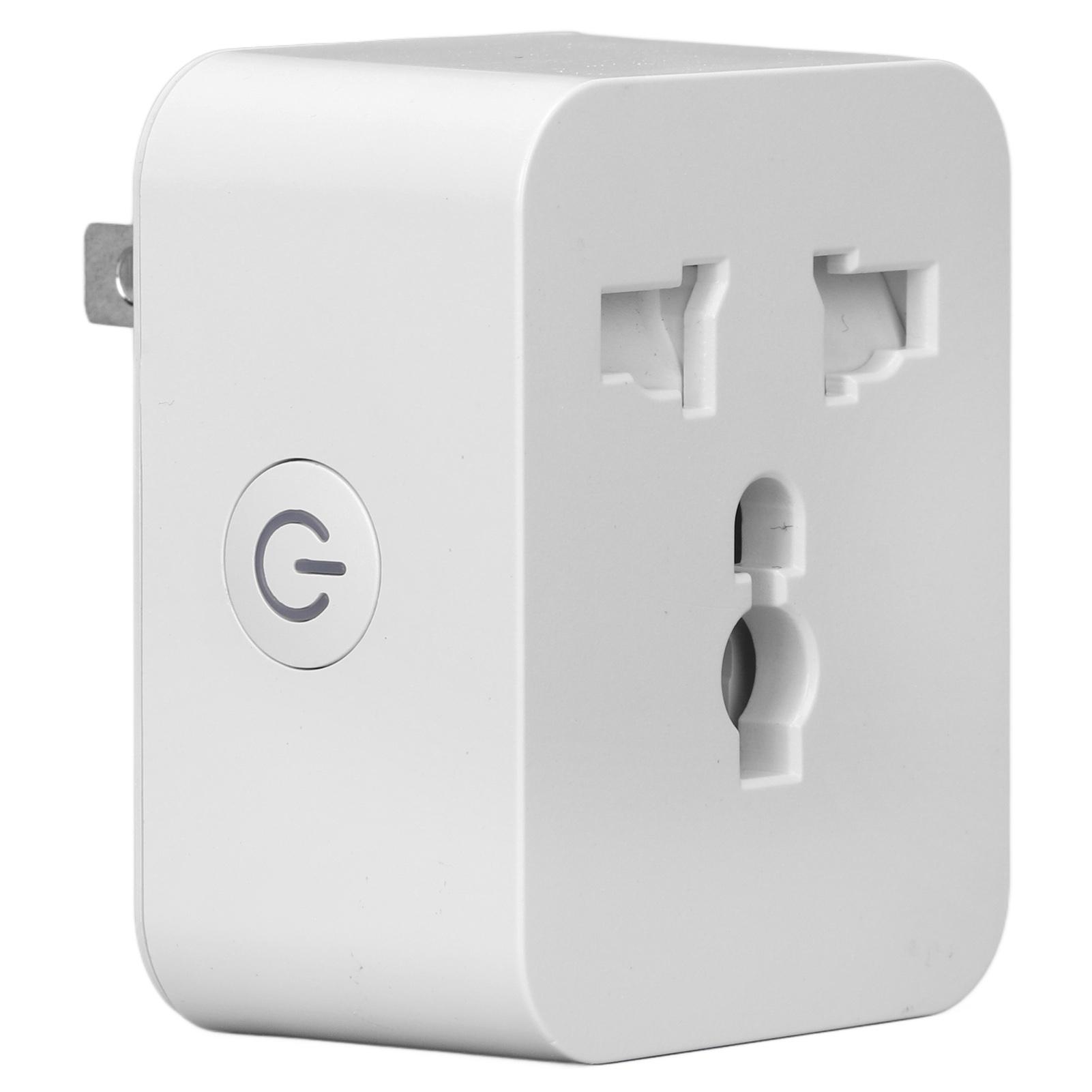 

Smart Plug 15A PC 2.4G WiFi Bluetooth Outlet with Schedule Timer Function Voice and APP Control AC