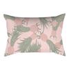 Home Flower and Green Plant Rectangular Waist Pillowcase, Peach Skin Velvet Digital Printed Throw Pillow, Office Waist Cushion Cover