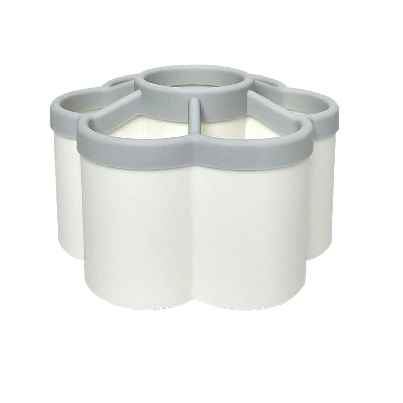 360° Rotating Desktop Storage Box Flower Shaped Makeup Cosmetic Jewelry Organizer Desktop Storage Case 1 piece белый