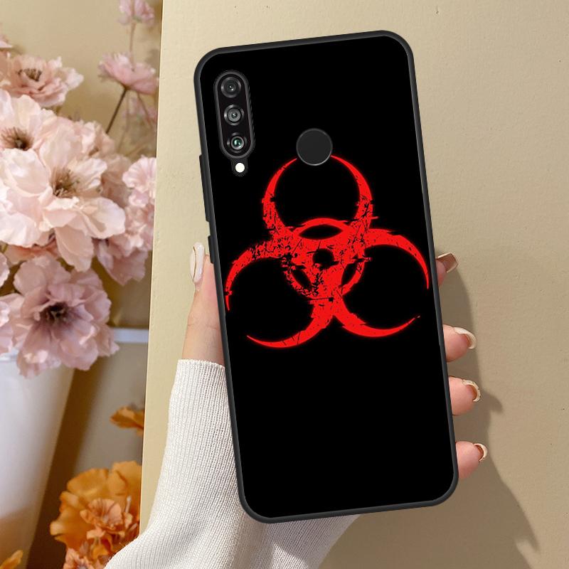 Biohazard Symbol For Huawei Nova 10 SE 9 3i 7i 8i 11i 12i Y73 Y90 Y70 Y72 Y61 Y91 P60 Pro P40 P30 Lite Case