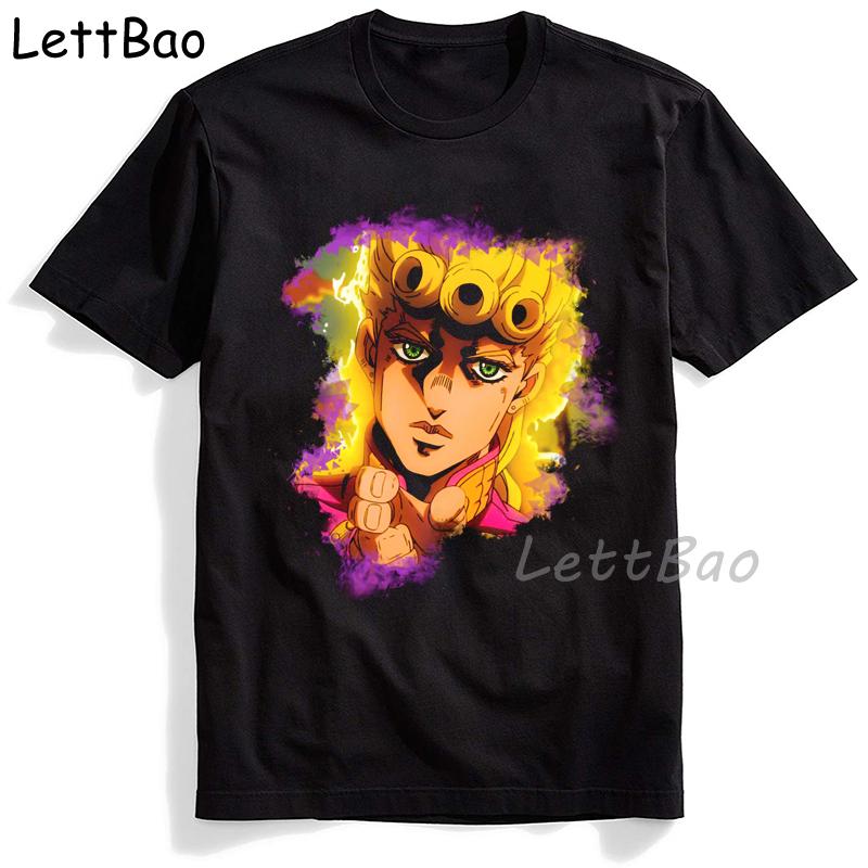 Jojos Bizarre Adventure Printed T Shirt Men Japanese Anime Male Tshirt Short Sleeve Funny