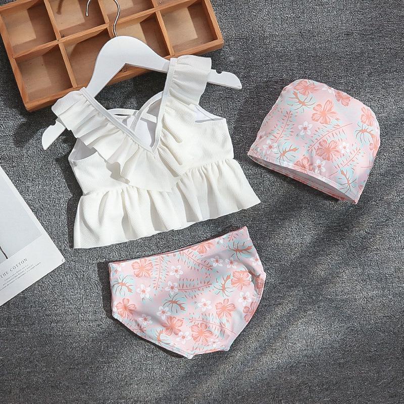 New Summer Girls' Ruffle Bikini – Cute Split Swimsuit