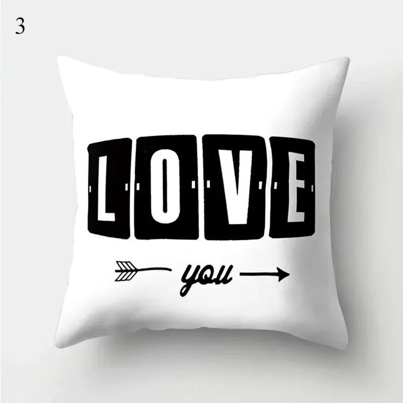 Black and White Geometric Cushion Cover Pillowcase Home Decoration Suitable for Bedroom Sofa Car