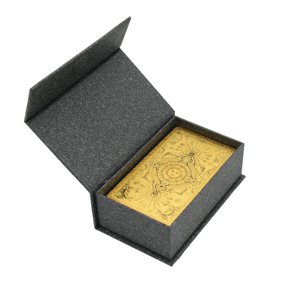 Russian Tarot Card Set: Gold Foil PVC, Waterproof with Instruction Manual