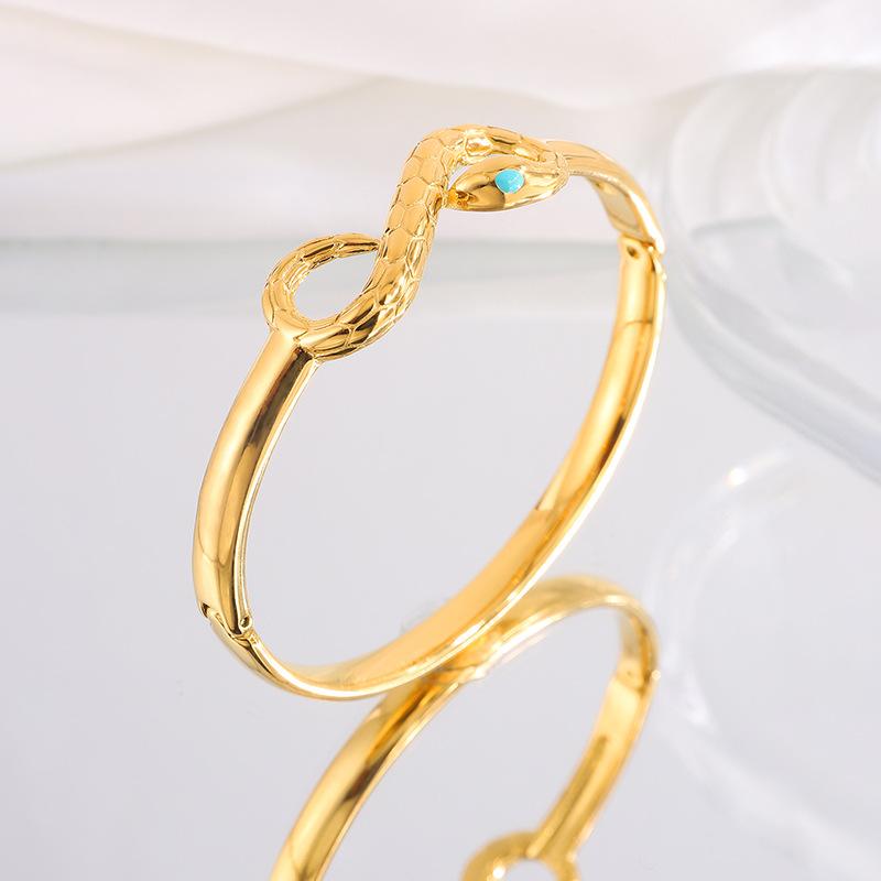 Snake Wrapped Opening Light Luxury Curved Female Niche High-end Bracelet