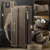 For iPhone 12 Mini 5.4 Inch Case CASEME C39 RFID Blocking Zipper Wallet Stand Leather Cover with Strap