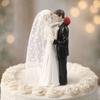  topper per torta nuziale coppia design elegante resina stile romantico decorazione torta creativa sicura figurine sposa sposo