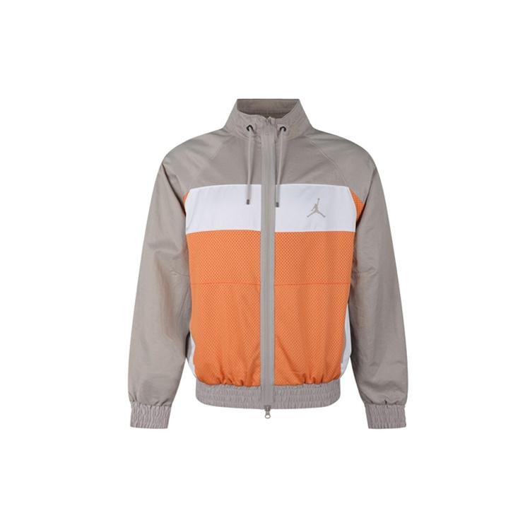 Air Jordan Stand-up Collar Casual Woven Sports Jacket - Orange Men s AV1303-854 L