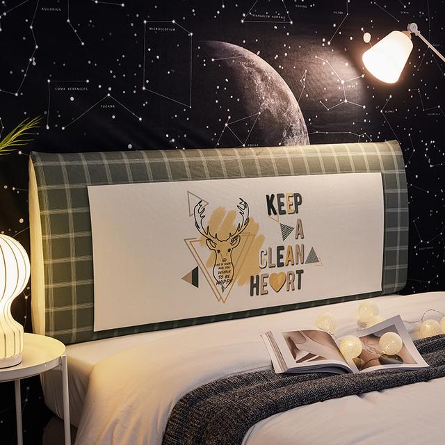 Ins Bed Headboard Cover Elastic Spandex All Inclusive Bed Head Cover Washable Bed Back Dustproof Protector Cover Home Decor