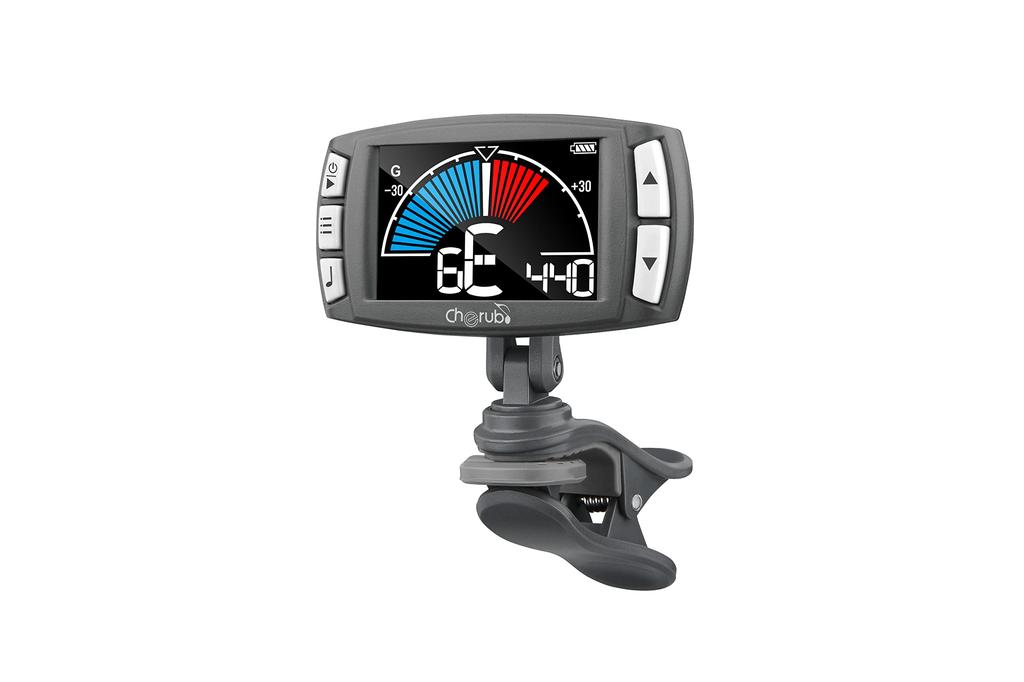 Cherub Rechargeable Metro Tuner 3 In 1 Clip Tone Generator Rechargeable Easy To Read Display Multiple Tuning Modes Also Includes Ukulele and Bass