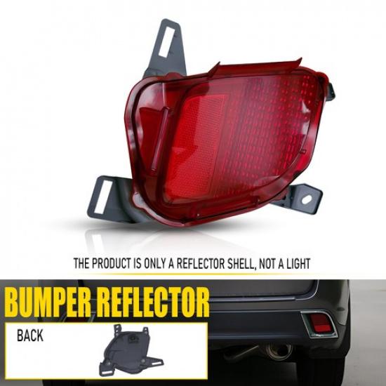 Red Rear Reflector Bumper Marker Right For 2017- Toyota Highlander SE AUXITO