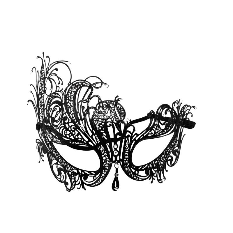

Metal Diamond Elegant Mask Masquerade Couple Halloween Party Women Accessory Style E