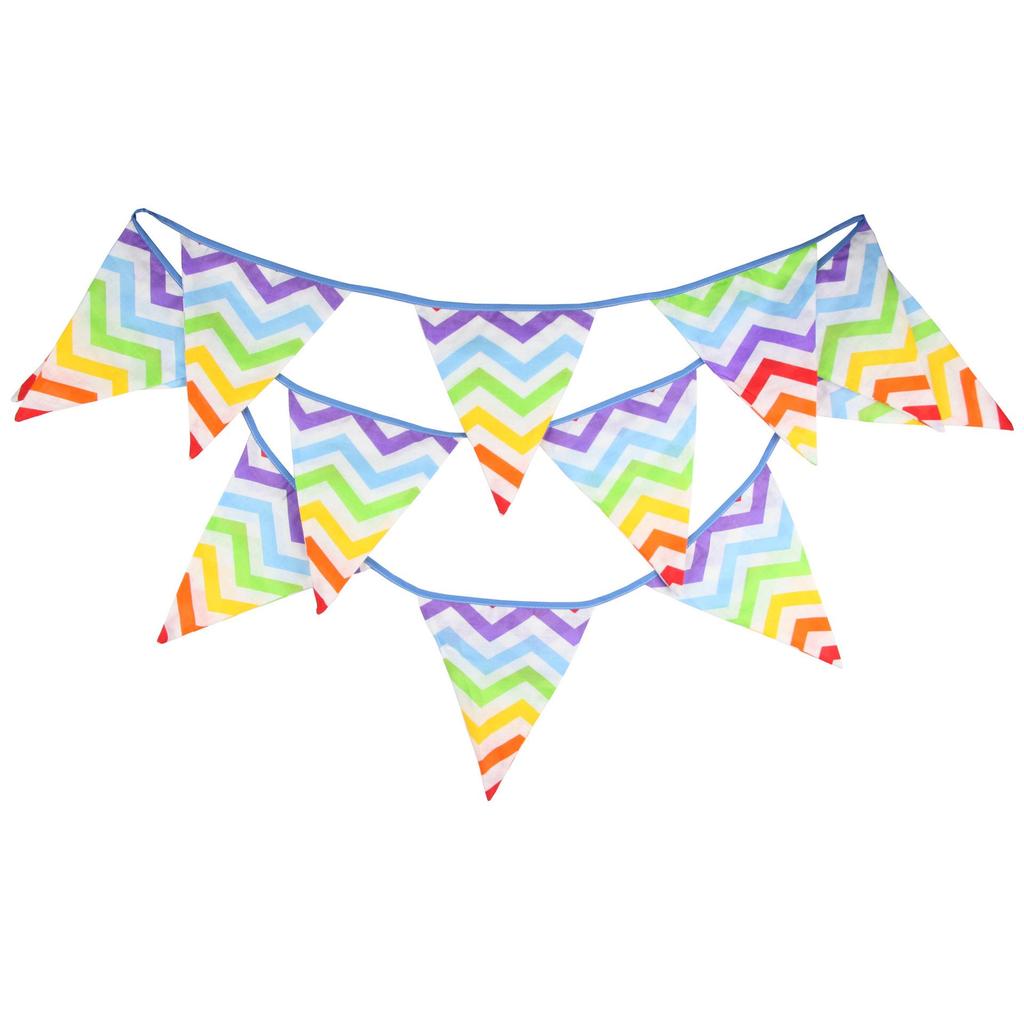Large Cotton Triangle Flags for Parties and Outdoor Events