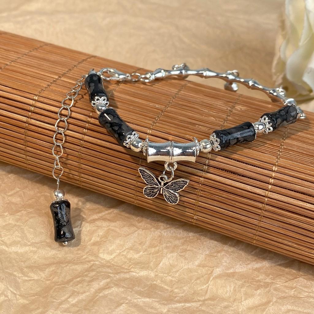 

Модный весенний браслет-бабочка 2024 для женщин с кисточками, бусинами и