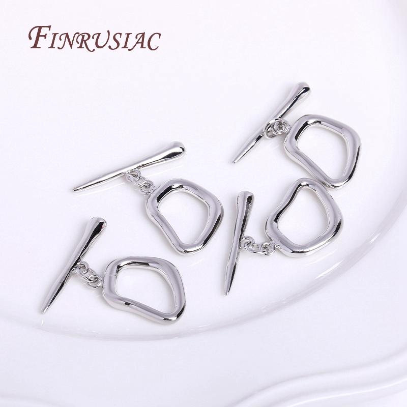 20x15.5x26MM 18K Gold Plated OT Clasps,Dainty Brass End Beads Toggle Clasps,DIY Jewelry Supplies Bracelet Necklace OT Clasp