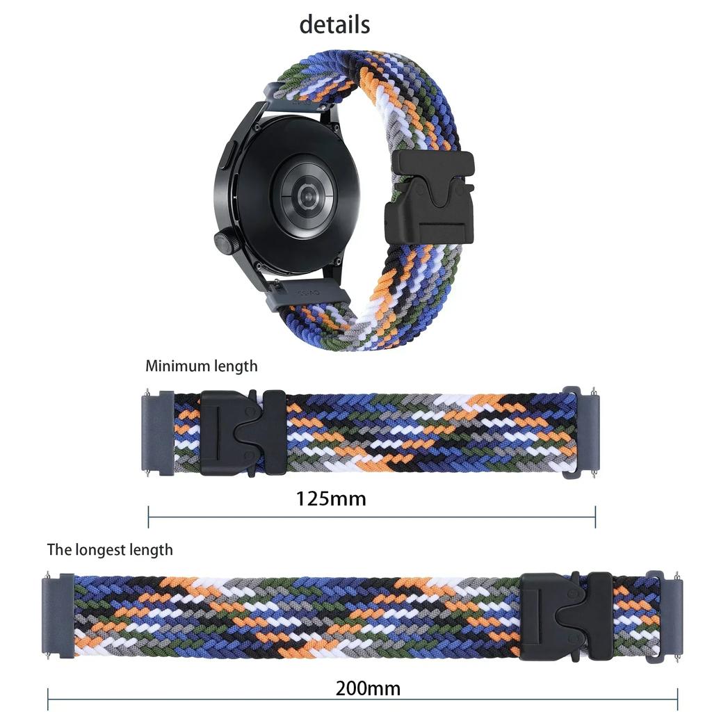 Braided Nylon 20mm 22mm Strap For Fossil Gen 6 44mm Gen6 Gen 5 5e/Gen5 LTE 45mm Band For Fossil Gen 6 4 Elastic Bands Bracelet
