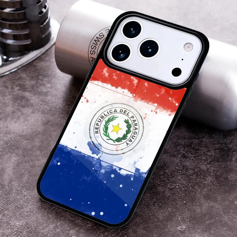 

Paraguay Flag Phone Case for iPhone 17 16 15 Pro Max Air 14 13 12 11 Plus Shockproof Capa Cover iPhone 16 Plus