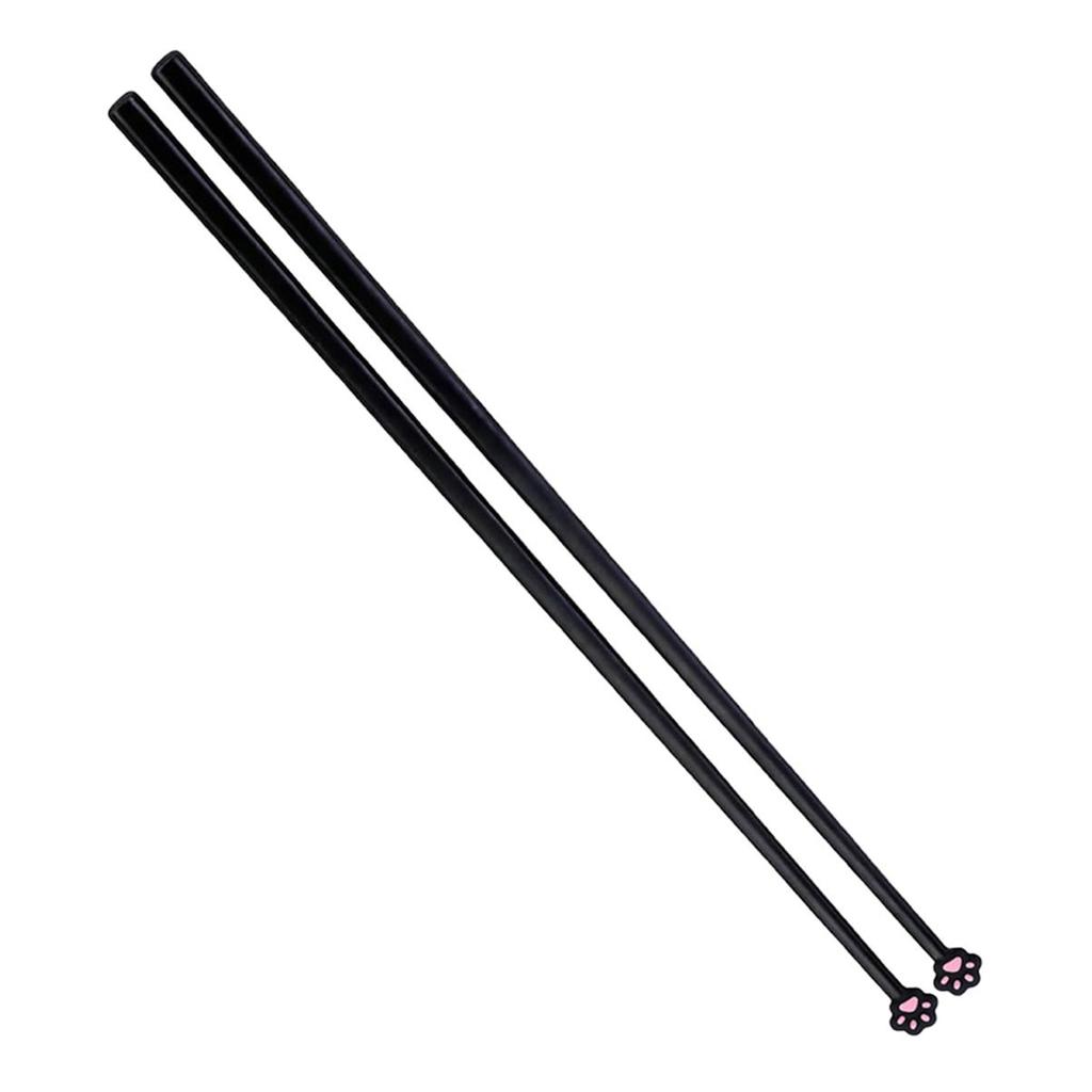 2 Pairs Cute Fun Cat Paw Chopsticks Lightweight Non Slip Hand Chopsticks Kitty Themed Gift for Kids & Adults & Girlfriends