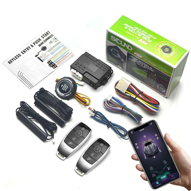 12V Universal Car Alarm App with Auto Start Stop System Remote Starter Auto Start Engine Ignition Button Keyless Entry System
