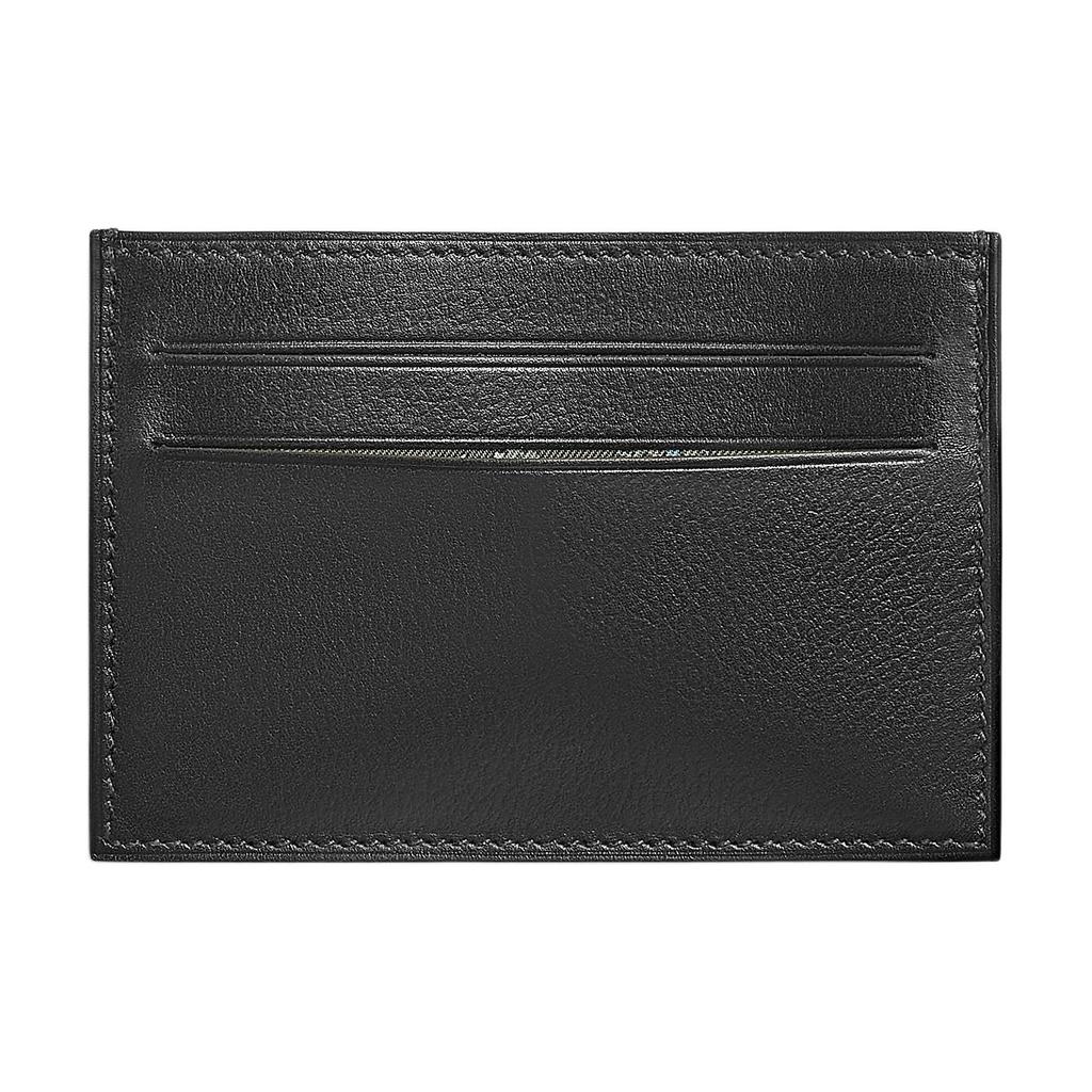 Hermes Citizen Twill 10 Pattern Print Evergrain Calfskin Card Holder Men Card Holder Black Swamp-Green Cloud-Gray H087018CAAA