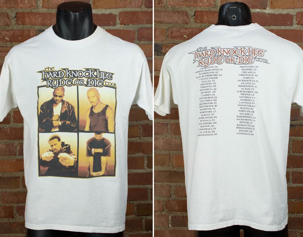 Jay Z DMX 1999 The Hard Knock Life Ryde or Die Tour Rap Tee Concert T Shirt Co XXXL