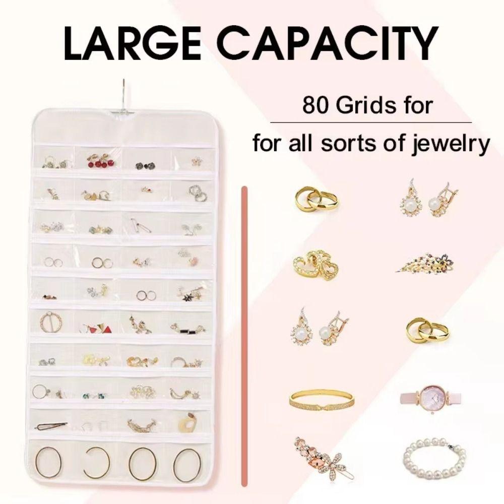 Vlies-Schmuckaufbewahrungstasche Faltbare Hänge-Aufbewahrungstasche Ring-Displayhalter Zubehör-Display