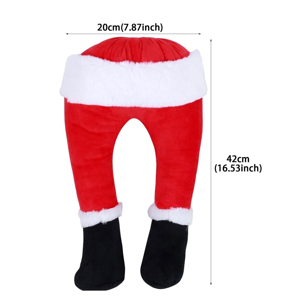 Christmas Santa Claus Legs Fake Leg Stuck Christmas Tree Toppers Santa Claus Legs Christmas Tree Decor Stuck Tree Topper красный