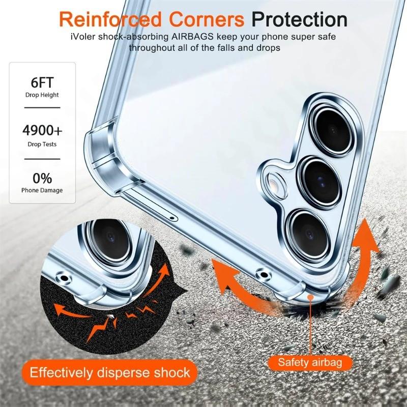 For Samsung Galaxy A17 A07 A56 A36 A26 A06 A16 A05 A05S A15 A25 A35 A55 A02 A02S A03 A03S A04 A04S A04E A10S A21SA22A23A24A30A31Transparent Case